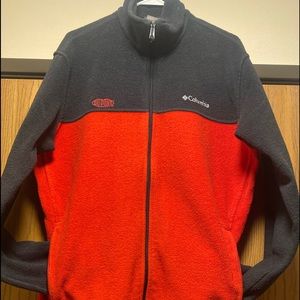 Columbia fleece jacket men lxL Red And Black, Used